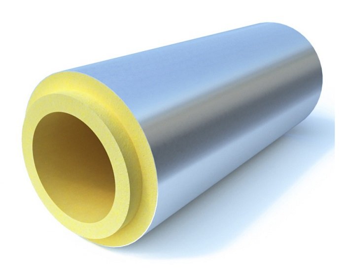 Скорлупа  для теплоизоляции труб ППУ С фольгированная 1000х159х40 мм