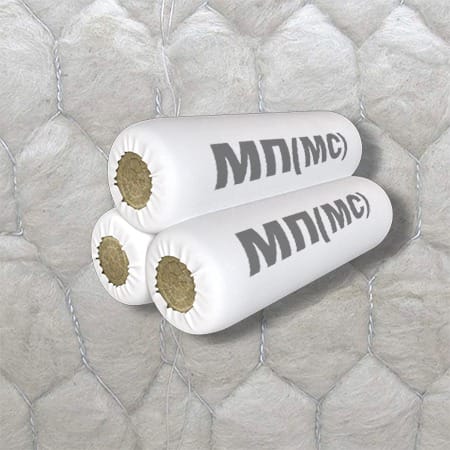 Мат прошивной МП-100 в обкладке из металлической сетки с 1 стороны 2000х1000х60 мм, 2 м²