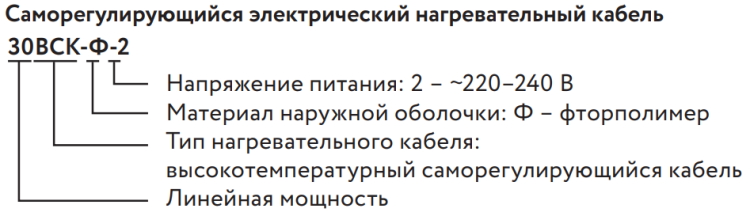 Греющий кабель саморегулирующийся ССТ 17ВСК-Ф-2, 17 Вт/м, промышленный высокотемпературный, для трубопроводов и резервуаров, взрывозащищенный