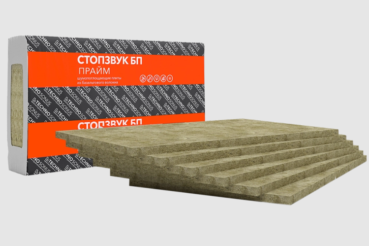 Плита шумопоглощающая Техносонус СтопЗвук БП Прайм 1000х600х27 мм, 8 шт. уп