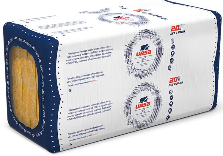 Утеплитель Ursa GEO 32 PN П-35 1250х600х50 мм 10шт. уп