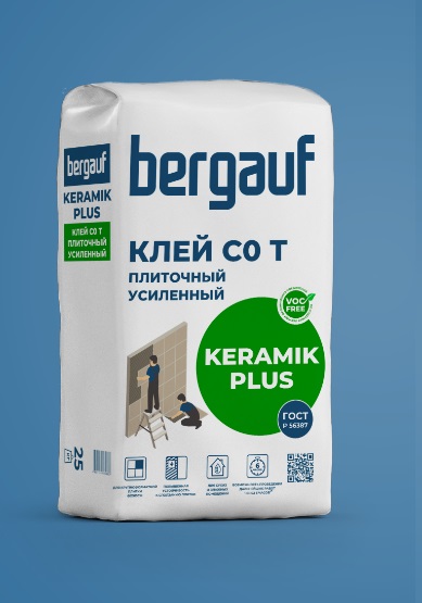 Клей усиленный плиточный Bergauf Keramik Plus, 25кг
