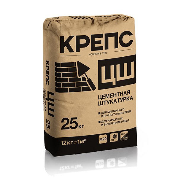 Штукатурка цементная Крепс ЦШ, 25 кг
