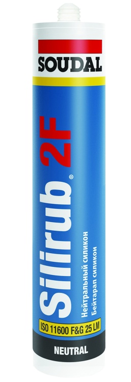 Герметик силиконовый нейтральный Soudal Silirub 2, черный, 600 мл