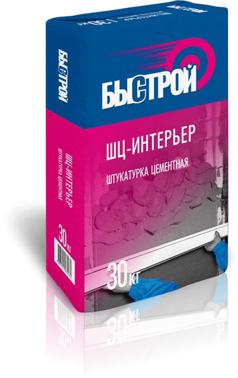 Штукатурка цементная для внутренних работ Быстрой ШЦ-интерьер, 30 кг