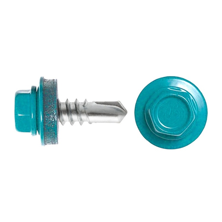 Саморез кровельный,RAL5021, 4.8х50