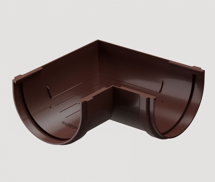 Угловой элемент желоба 90° DOCKE Standard, темно-коричневый