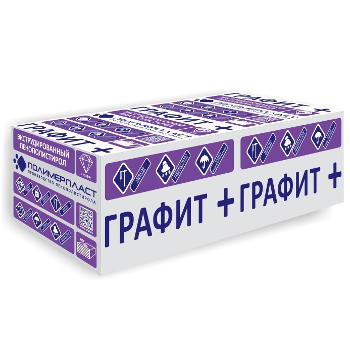 Экструдированный пенополистирол Графит XPS GR CLASS CS(10Y)200 1180х580х50 мм, 8 шт/уп, 5,48 м²