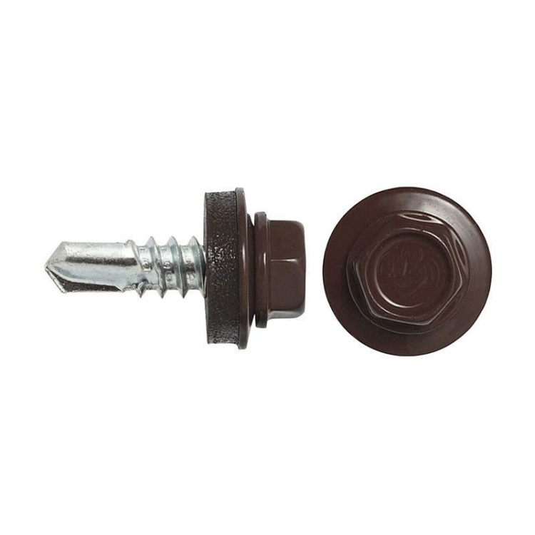 Саморез кровельный,RAL8017, 4.8х35