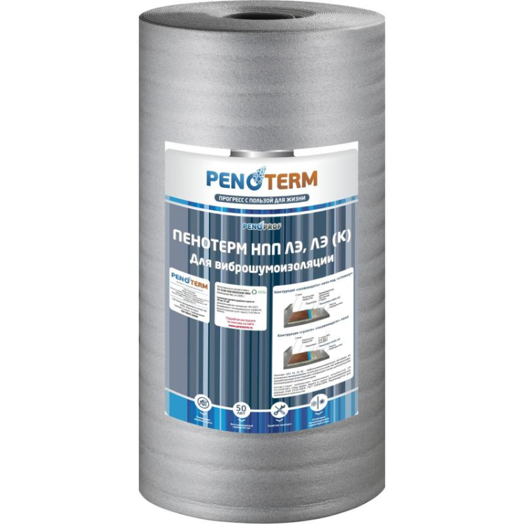 Вспененный полиэтилен Пенотерм НПП ЛЭ 10х1200х25