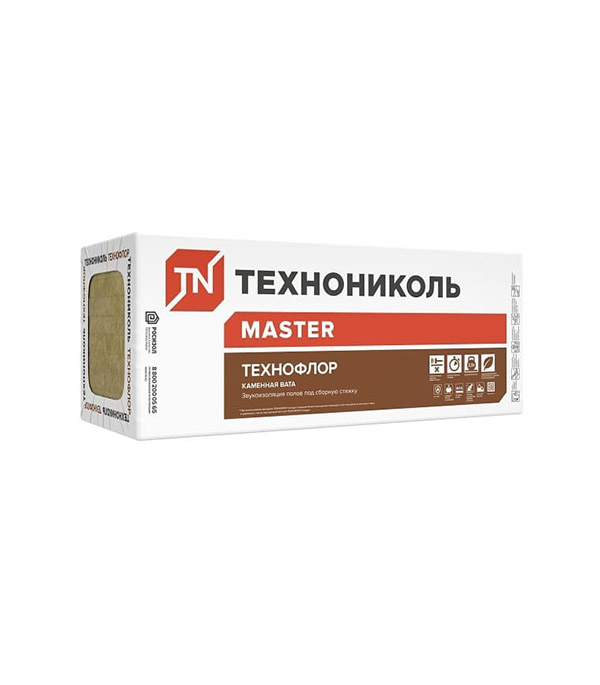 Утеплитель Технониколь ТехноФлор Стандарт 1200х600х50 мм, 6 шт/уп, 4,32 м²