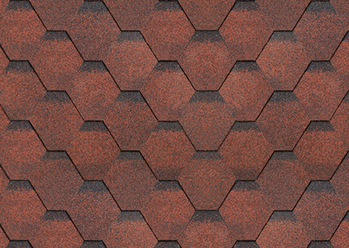 Гибкая черепица ТЕХНОНИКОЛЬ SHINGLAS Финская, Соната, красный