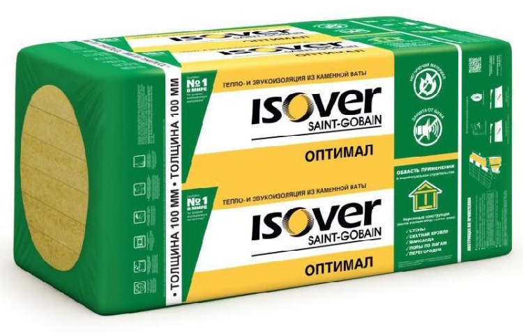 Утеплитель Изовер Венти Оптимал 1000х600х100 мм, 3 шт. уп