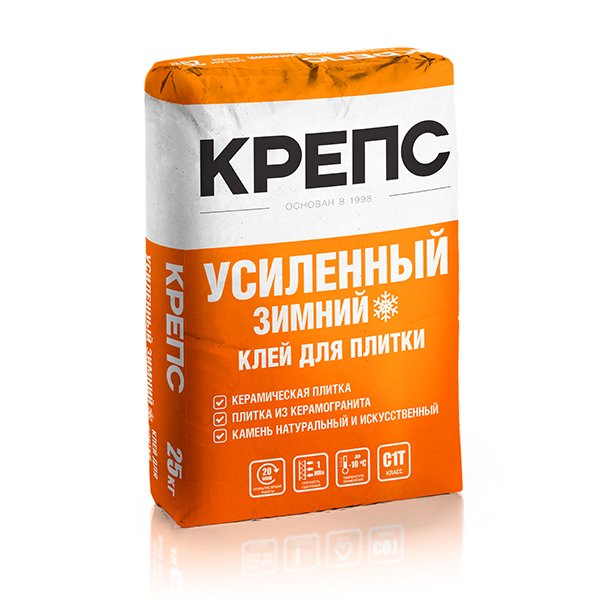 Клей для пилтки Крепс усиленный ЗИМНИЙ, 25кг
