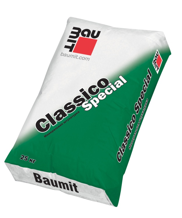 Baumit Минеральная штукатурка Classico Special Natur R 3.0 фактура "короед", серая 25кг/42 по