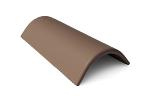 Цементно-песчаная коньковая черепица BRAAS ФП/ТП, коричневый