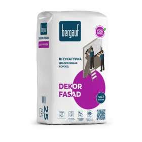 Штукатурка декоративная фасадная Bergauf (Бергауф) Dekor Fasad короед 2,5–3 мм зимняя, 25 кг