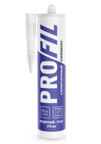 Герметик санитарный силиконовый PROFIL бесцветный, 270мл