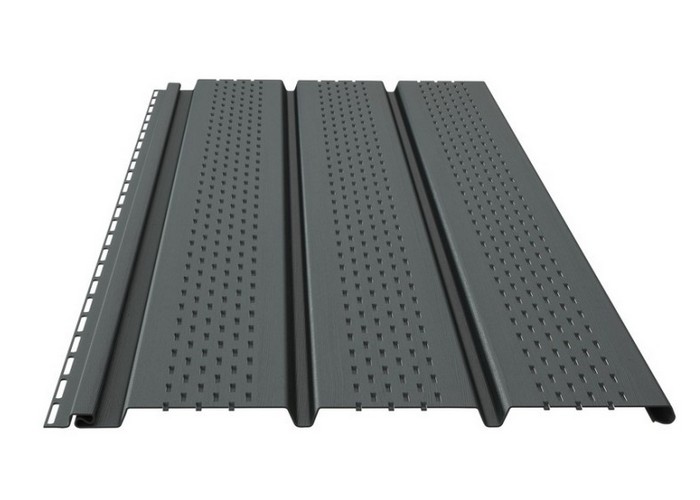 Софит Docke Premium, T4 с полной перфорацией, графит, 3м