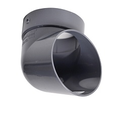 Колено сливное ПВХ Grand Line Стандарт, графит